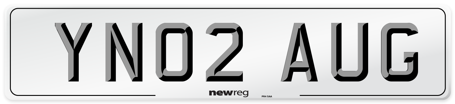 YN02 AUG Number Plate from New Reg